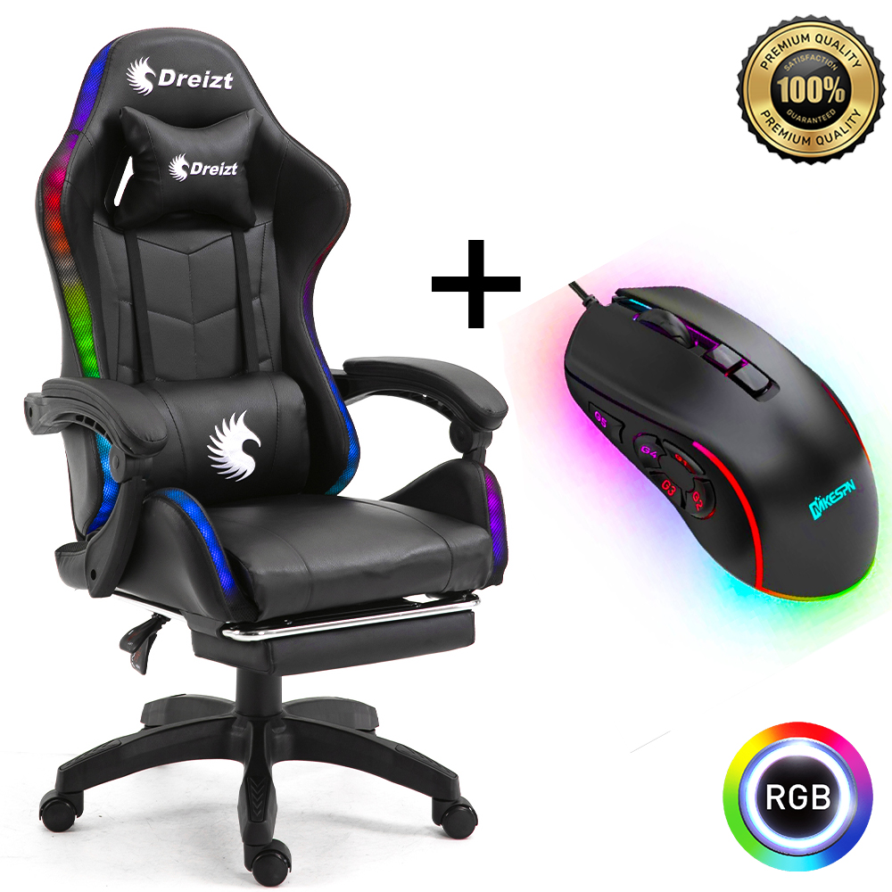 Combo Silla Gamer Luces Rgb Negro Mouse Profesional Pro Rg Knasta Per Combo Silla Gamer Luces Rgb Negro Mouse Profesional Pro Rg Knasta Per